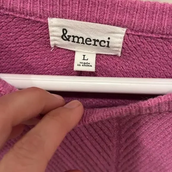 🔥🔥FIRE SALE🔥🔥 &MERCI pretty pink sweater - Picture 6 of 9